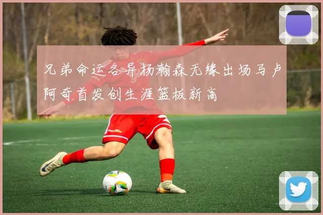 兄弟命运各异杨瀚森无缘出场马卢阿奇首发创生涯篮板新高
